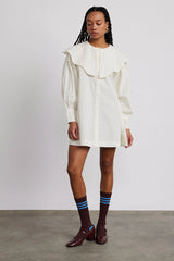 mimi mini dress - off white broderie
