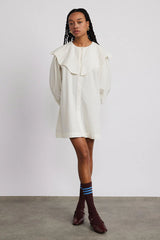 mimi mini dress - off white broderie