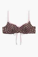 Lillie Underwire Bikini Top - Cocoa Dot