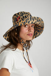 leopard print sunhat