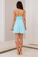 Smile Back At Me Mini Dress Blue