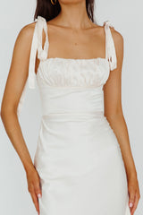 Pennelope Tied Shoulder Maxi Dress Ivory