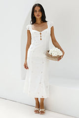 Vintage Song Midi Dress White