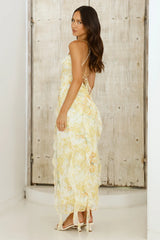Poetic Charm Midi Dress Yellow