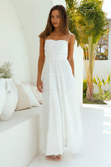 Heavenly Aura Maxi Dress White