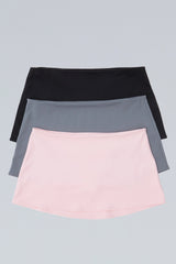 Micro Mini Stretch Skirt. 3-pack