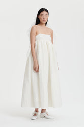 BETH | DRESS LINEN PLISS… WHITE BRIDAL