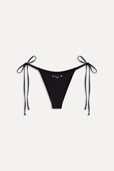 x BELLA HADID Mackenzie String Bikini Bottom - Lone Star Black