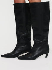 Flaura Knee High Boots Black