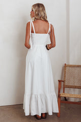 Anntonia Tied Shoulder Maxi Dress White