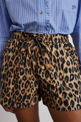 leopard pull on shorts