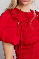 becca multi-way blouse - cherry