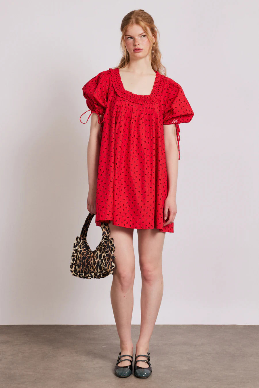 jemima mini dress - red cherries